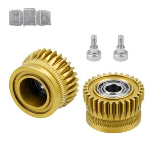 2PCS K1 Series Upgrade Extruder Gears Gold
