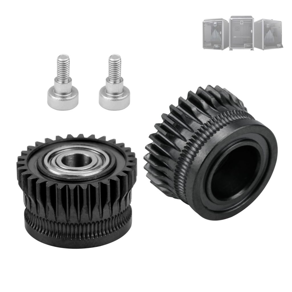 2PCS K1 Series Upgrade Extruder Gears Black