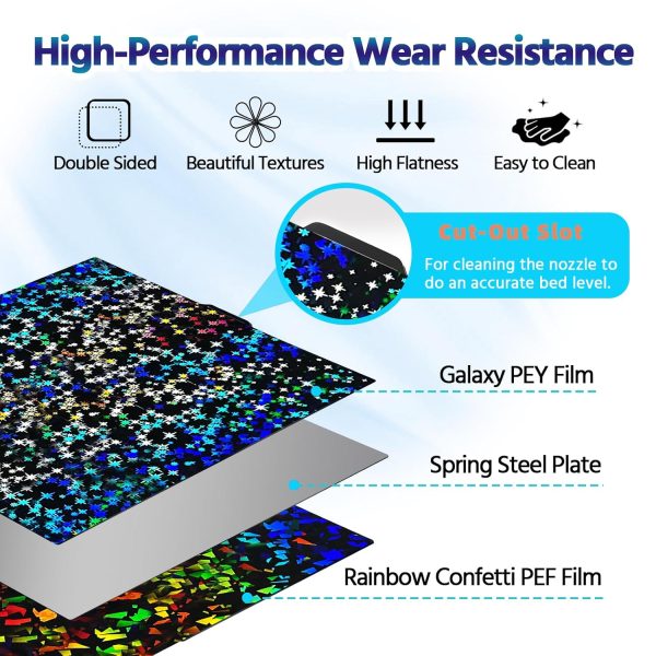 Rainbow Confetti PEF + Galaxy PEY Build Plate 260 - Image 2