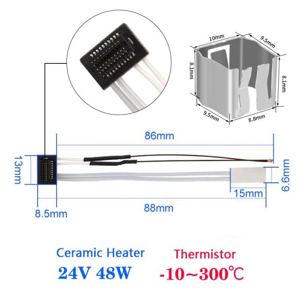 P1 Thermistor & Heater Cartridge - Image 2