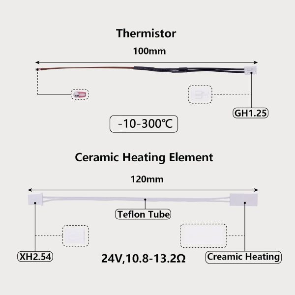X1 Thermistor & Heater Cartridge - Image 2